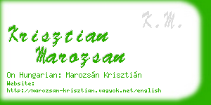 krisztian marozsan business card