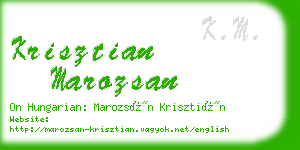 krisztian marozsan business card